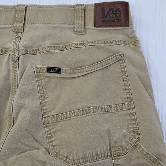 Lee Extreme Motion Utility Pants Men 36x32 Beige Loose Fit Straight Stretch - Picture 11 of 16